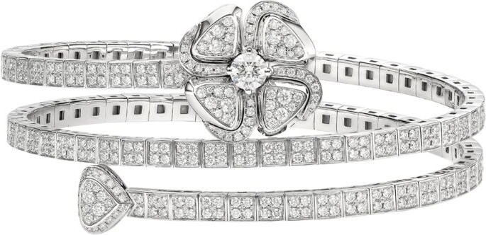 Bvlgari 18K Rose Gold Fiorever Bracelet w/Central Diamond – The Closet