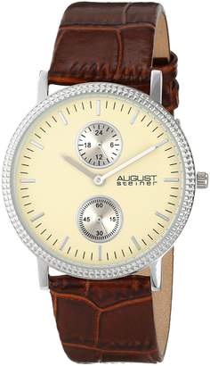 August Steiner Men's AS8048BR Analog Display Japanese Quartz Brown Watch