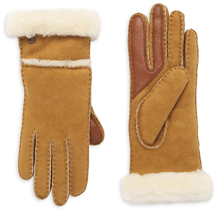 UGG Seamed Sheepskin Tech Gloves ShopStyle