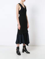 Thumbnail for your product : Derek Lam 10 Crosby V-Neck Knit Dress With Poplin Hem