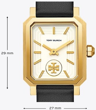 Tory Burch Robinson Watch, Leather/Gold-Tone