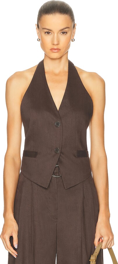 Helmut Lang Halter Vest in Brown