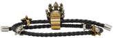 Thumbnail for your product : Alexander McQueen Black King Skull Friendship Bracelet
