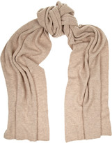 Thumbnail for your product : N.Peal Cashmere Ribbed cashmere scarf