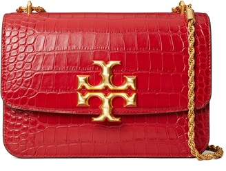 tory burch eleanor croc embossed