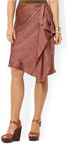 Thumbnail for your product : Lauren Ralph Lauren Ruffled Striped Wrap Skirt
