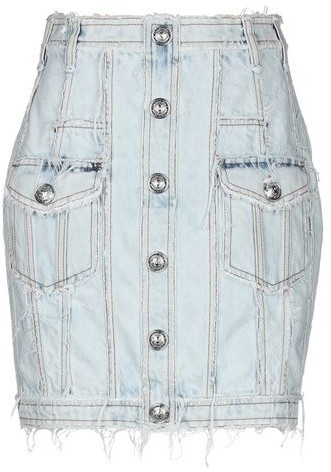 balmain jeans skirt
