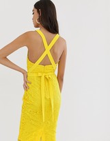 Thumbnail for your product : Paper Dolls Tall crochet lace dress with multiway straps in yellow