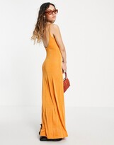 Thumbnail for your product : Free People Bare It All bodycon maxi dress in tawny orange