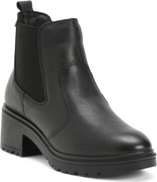 TJMAXX Leather Heel Chelsea Booties For Women