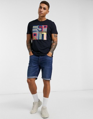 Esprit tshirt with print in navy
