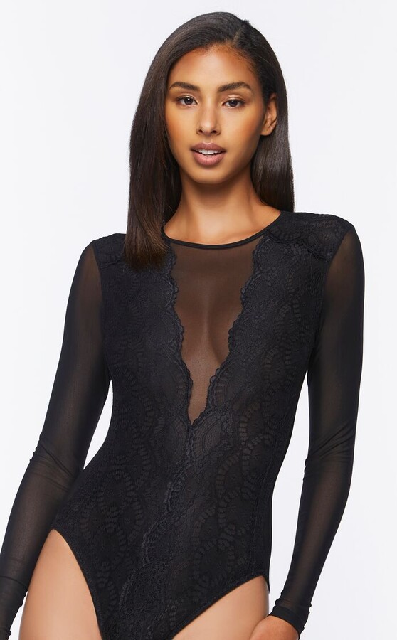 Lace And Mesh Bodysuits
