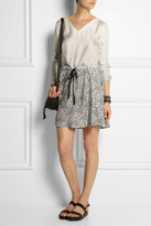 Thumbnail for your product : Band Of Outsiders Degradé leopard-print silk-twill mini dress