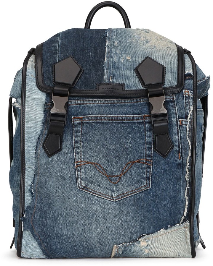 denim backpack men