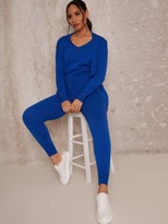 Thumbnail for your product : Chi Chi London 3 Piece Cardigan Lounge Wear Set Cobalt