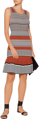 Sandro Striped Stretch-Knit Mini Dress