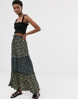 Thumbnail for your product : Only mix print floral maxi skirt