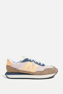 New Balance 237 Corduroy Patchwork Trainers - Beige UK 5 at Urban Outfitters