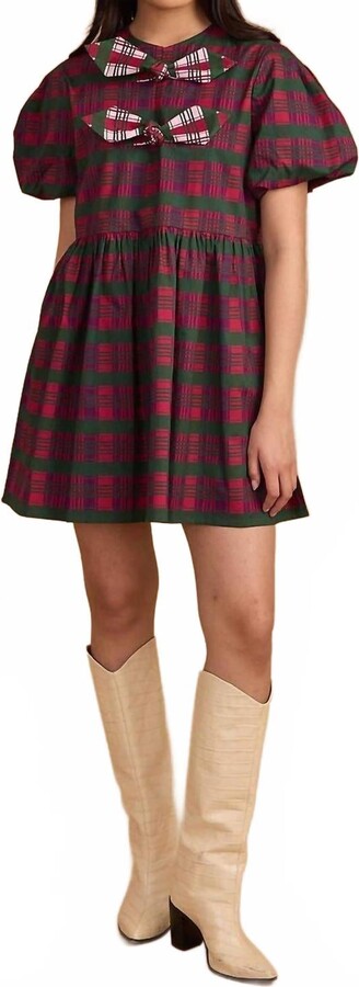 Double A Ella Dress In Party Plaid Combo