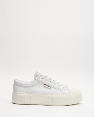 superga white platform leather