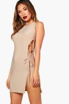 Thumbnail for your product : boohoo Lace Up Detail Bodycon Dress