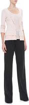 Thumbnail for your product : Rena Lange Side-Zip Wide-Leg Classic Trousers