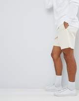 Thumbnail for your product : ASOS Design DESIGN slim shorts in cream heavyweight washed canvas with elasticated waistband