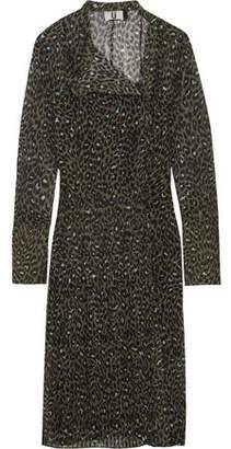 Topshop Rosalind Leopard-Print Silk-Georgette Dress