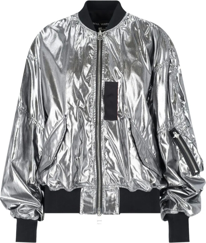 Junya Watanabe Metallic Zip-Front Bomber Jacket