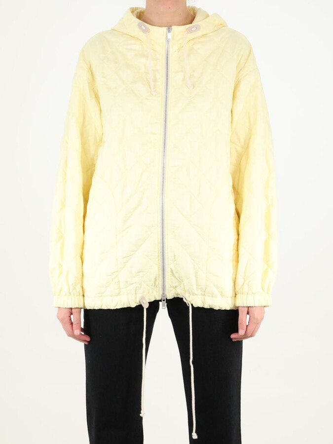Jil Sander Yellow quilted jacket ShopStyle