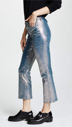 J Brand Selena Crop Bootcut Leather Pants