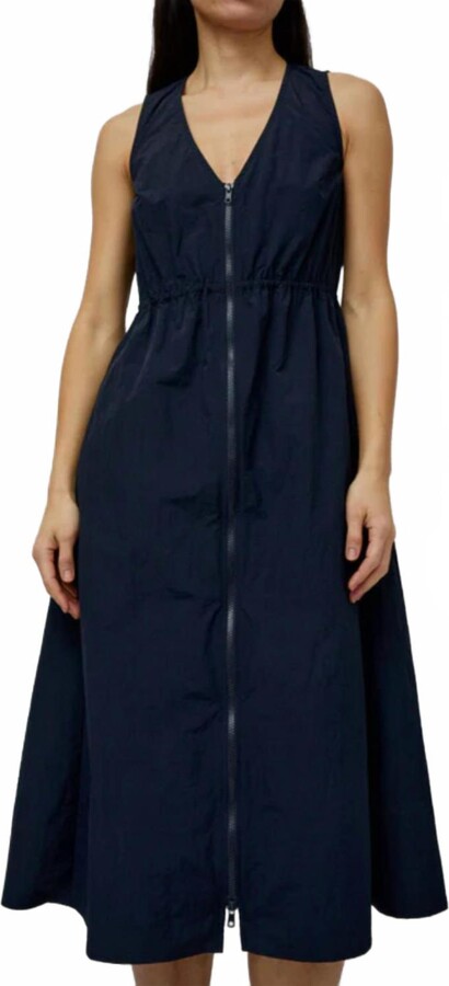 NO.6 STORE Mercer Midi Dress In Navy