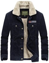 Thumbnail for your product : sanuo Winter Jacket Men Thick Warm Wool Liner Coat Single Breasted Windbreaker Corduroy