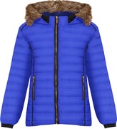 Thumbnail for your product : Top Fashion18 Ladies Plus Faux Fur Collar Hood Puffer Jacket Ladies Long Sleeve Coat Zip Pocket Hood UK Size 8-28 Mustard