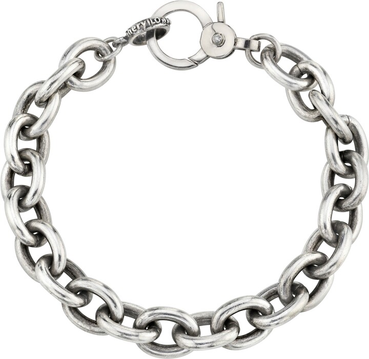 Chunky Silver Link Bracelet | Shop the world's largest collection of  fashion | ShopStyle