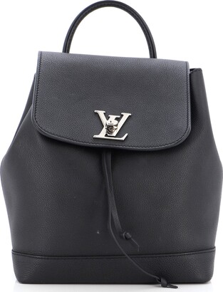 Louis Vuitton Black/White Leather Mechanical Flowers Lockme Backpack Bag -  Yoogi's Closet