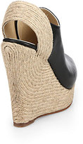 Thumbnail for your product : Gucci Tiffany Leather Espadrille Wedges