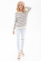 Thumbnail for your product : Forever 21 Striped Raglan Sweater