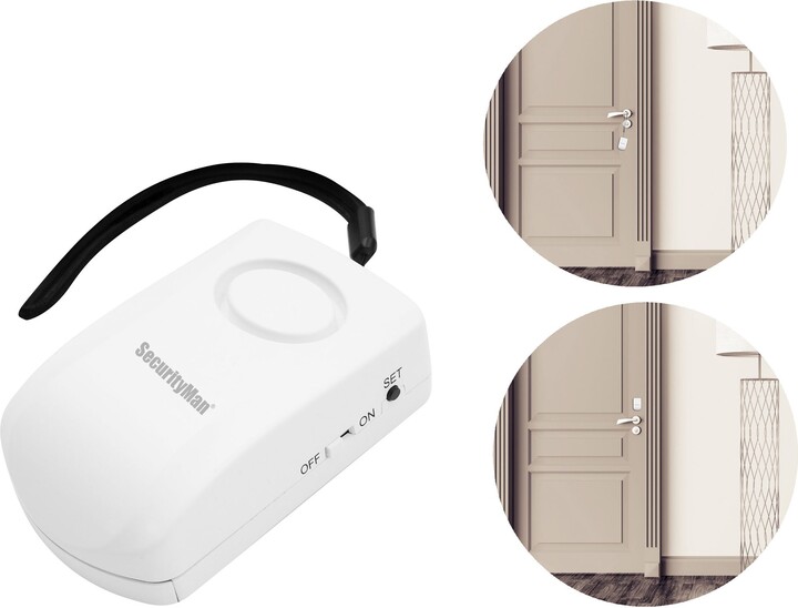 Security Man Door Handle Vibration Security Alarm - 2-Pack