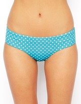 Thumbnail for your product : ASOS Mix and Match Spot Deep Hipster Bikini Pant - Martinica blue spot