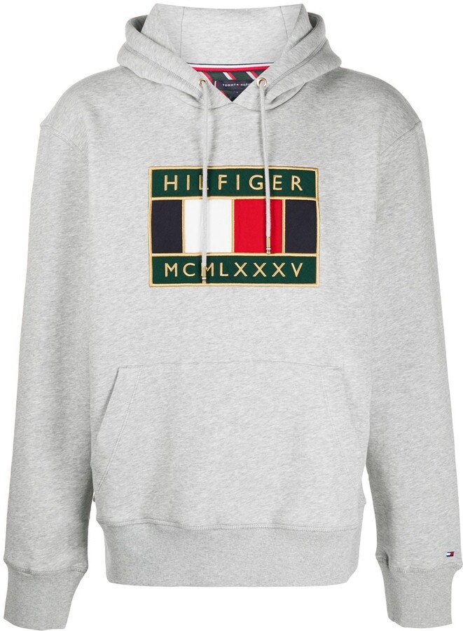 tommy hilfiger hoodie gray