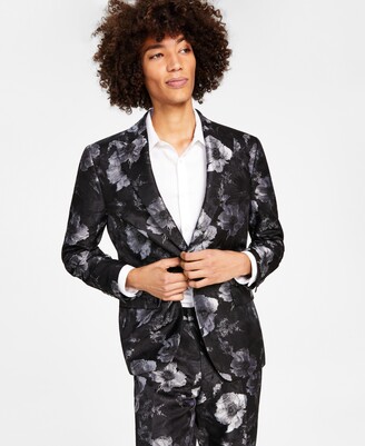 INC International Concepts Men's Elm Slim-Fit Floral Jacquard Suit Jacket, Created for Macy's