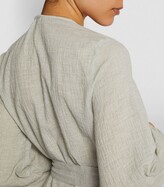 Thumbnail for your product : POUR LES FEMMES Organic Cotton Long Wrap Nightdress