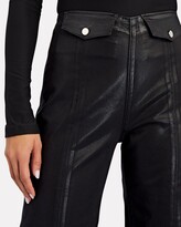 Thumbnail for your product : Veronica Beard Brinley Coated High-Rise Jeans
