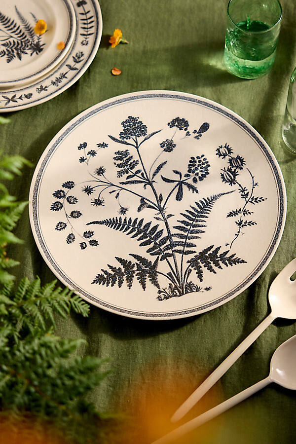 Black Fern Stoneware Serving Platter at Terrain