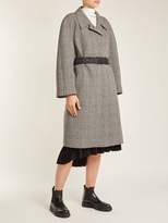 Thumbnail for your product : Prada Houndstooth Checked Wool Blend Coat - Womens - Grey
