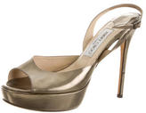 Thumbnail for your product : Jimmy Choo Metallic Platform Sandals