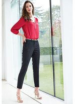 Thumbnail for your product : La Redoute R essentiels Zipped V-Neck Blouse with 3/4 Length Sleeves