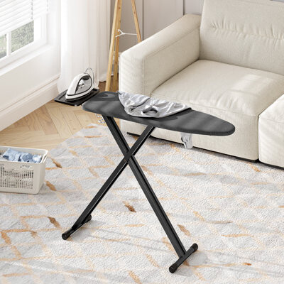 KINGRACK Height Adjustable 28-36 Inches Metal Ironing Board,13" x 43" Full Size Iron Board, Reinforced Anti-Skid Legs with Iron Rest, Heat-Resistant Cover