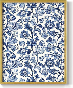 Lark Manor WM MORRIS Series DXLI -Premium Framed Print -Ready to Hang - No Nails Required